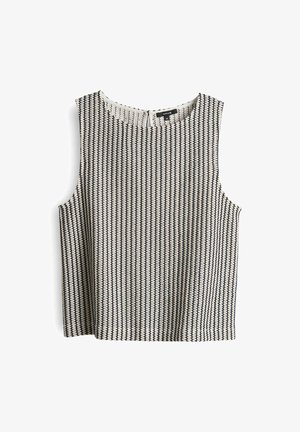 OPUS, REGULAR FIT CROCHET - Top - coal blue