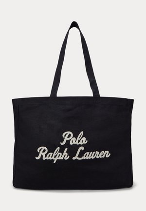 Polo Ralph Lauren, EMBROIDERED CANVAS TOTE UNISEX - Shopping bags - black