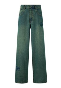 FIREBALL DRAGON DIRTY WASH - Vaqueros rectos - green