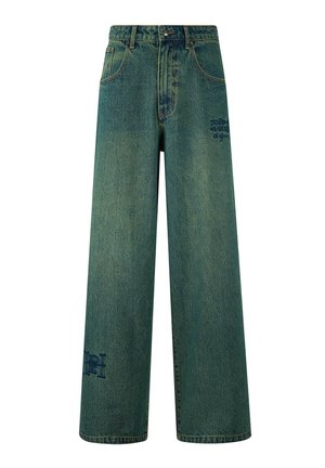 Ed Hardy FIREBALL DRAGON DIRTY WASH - Jeans Relaxed Fit - green