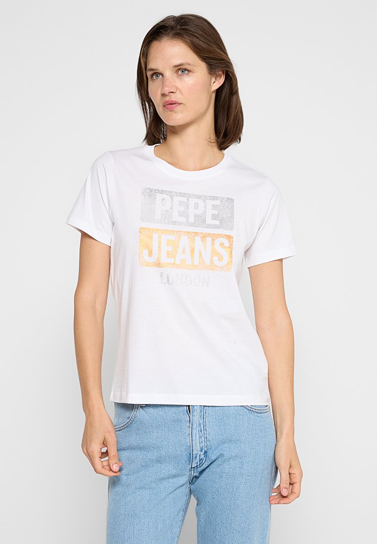 Pepe Jeans T-shirt print crème Pepe Jeans T-shirt print crème
