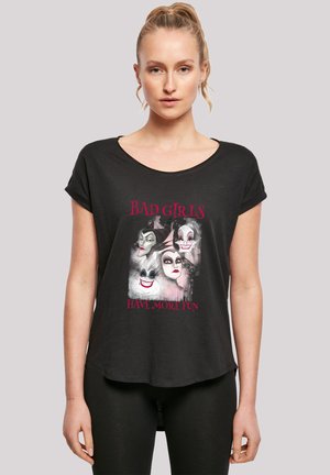 LONG CUT DISNEY BAD GIRLS HAVE MORE FUN - Apdrukāts T-krekls - black