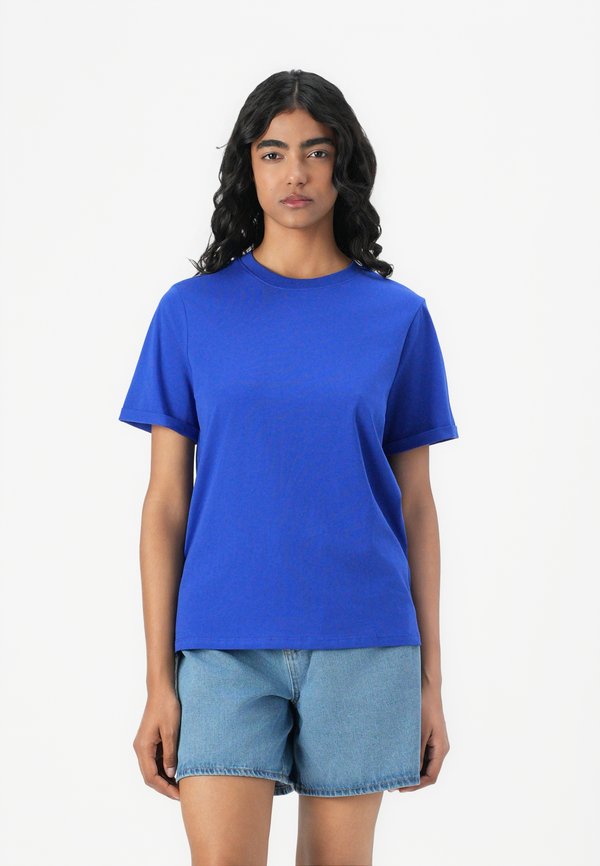 PCRIA FOLD UP SOLID TEE - Basic T-shirt - bluing