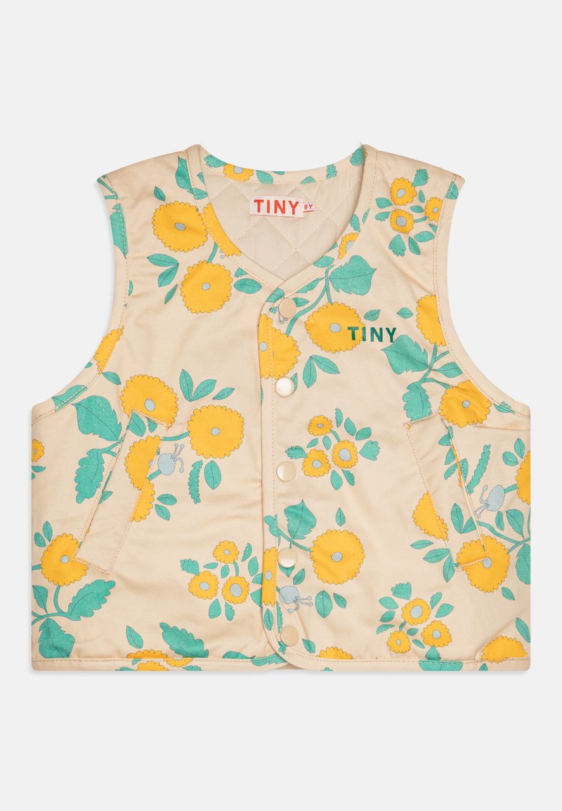 TINYCOTTONS - PADDED FLOWERS UNISEX - Waistcoat - dark vanilla, Enlarge