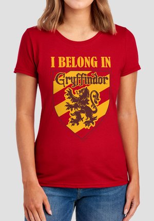 Warner Brothers, HARRY POTTER I BELONG IN GRYFFINDOR - T-Shirt print - red