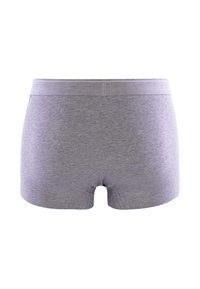 Boxer in cotone grigio con una morbida vita e una texture liscia. Il design presenta un taglio classico senza motivi o accenti visibili.