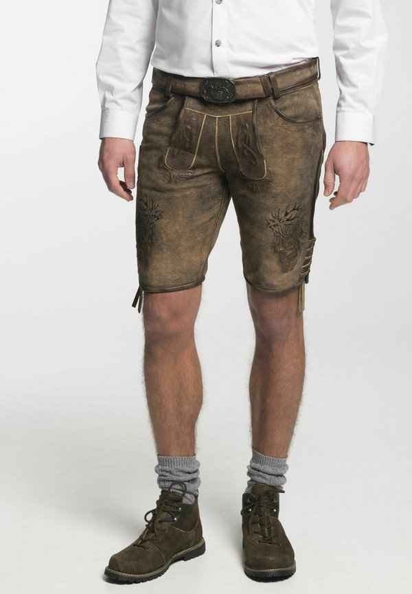 MARC - Lederhose - dunkelbraun