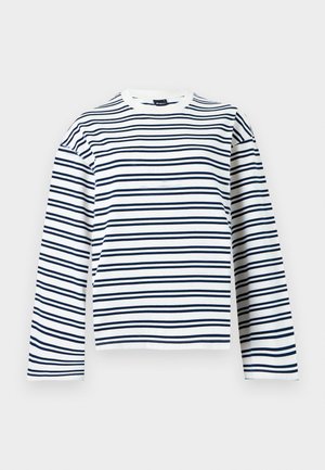 Gina Tricot, STRIPE TEE - Μπλούζα με μακριά μανίκια - dark blue/white