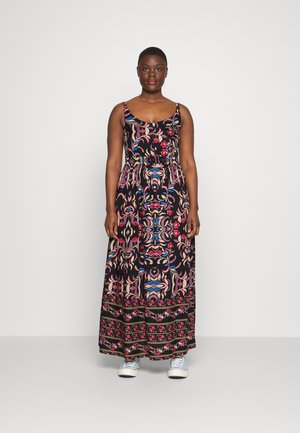 CARNOLANA LIFE STRAP CALF DRESS AOP - Maksi garuma kleita - black/multicoloured