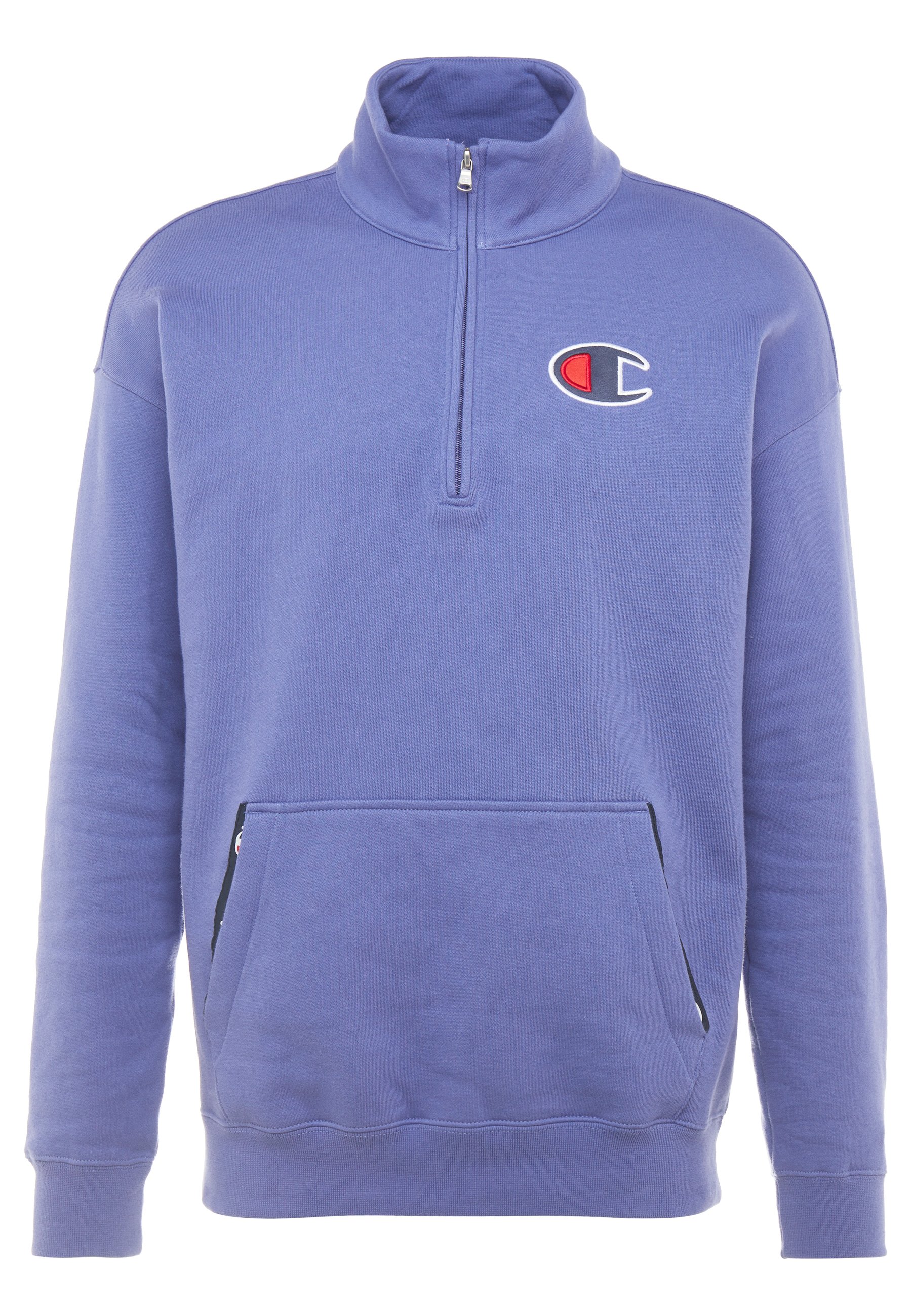 purple half zip sweatshirt