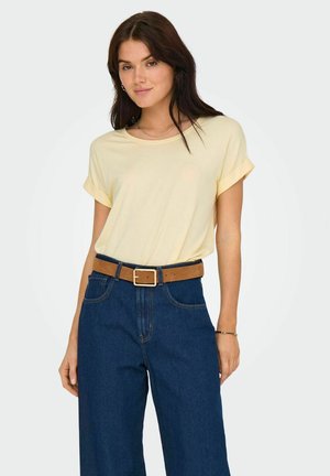 ONLY ONLMOSTER S/S O-NECK TOP NOOS JRS - T-shirt basique - lemon icing