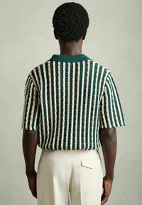 Reiss REGULAR FIT - ROULETTE TEXTURED CUBAN COLLAR  - Majica - green