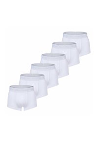 Weiße Herren-Boxershorts mit weichem, elastischem Bund, der das "Marc O'Polo"-Logo trägt; glattes Material und figurbetonter Schnitt. Set aus sechs.