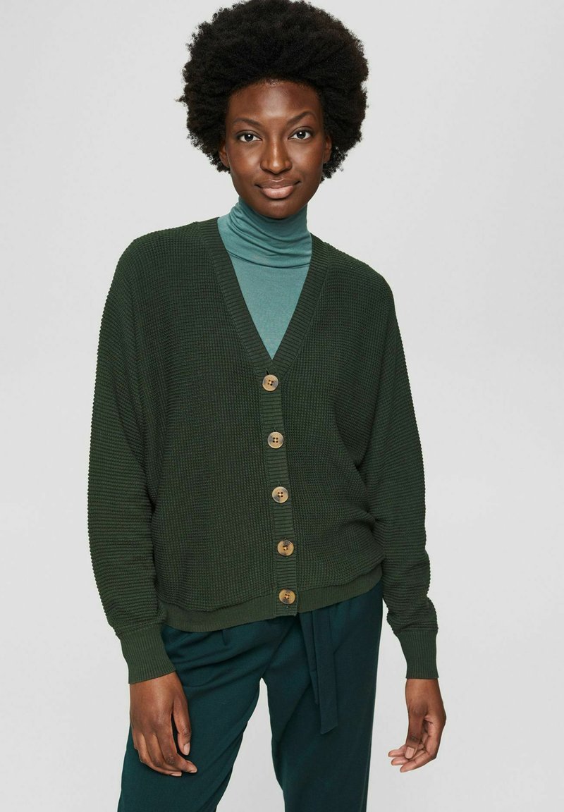 Esprit CORE CARDIGAN Vest dark green/donkergroen Zalando.be