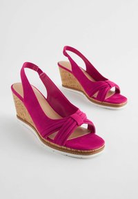 Next FOREVER COMFORT BOW REGULAR WIDE FIT - Korkeakorkoiset sandaalit - pink