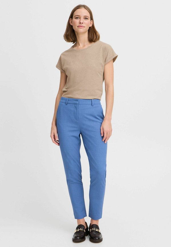 BYPamila - Basic T-shirt - roasted cashew melange2