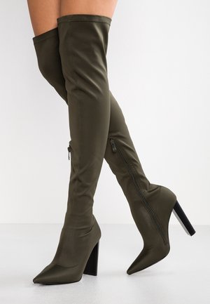 Bottes à talons hauts - khaki