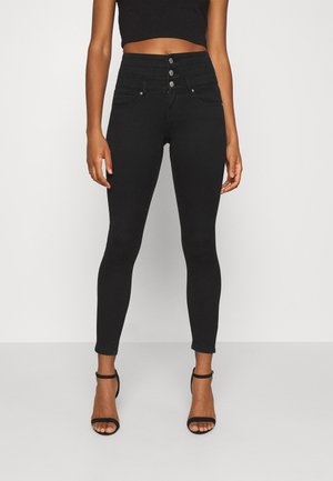 ONLROYAL LIFE CORSAGE PIM - Jeans Skinny Fit - black denim