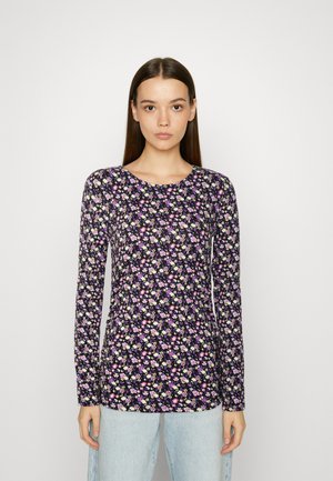 Pieces PCNALA - Μπλούζα με μακριά μανίκια - black/purple