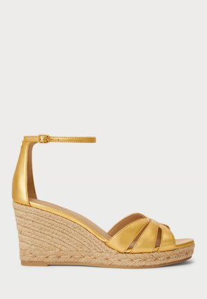NELLIE NAPPA LEATHER ESPADRILLE - Platform szandálok - modern gold