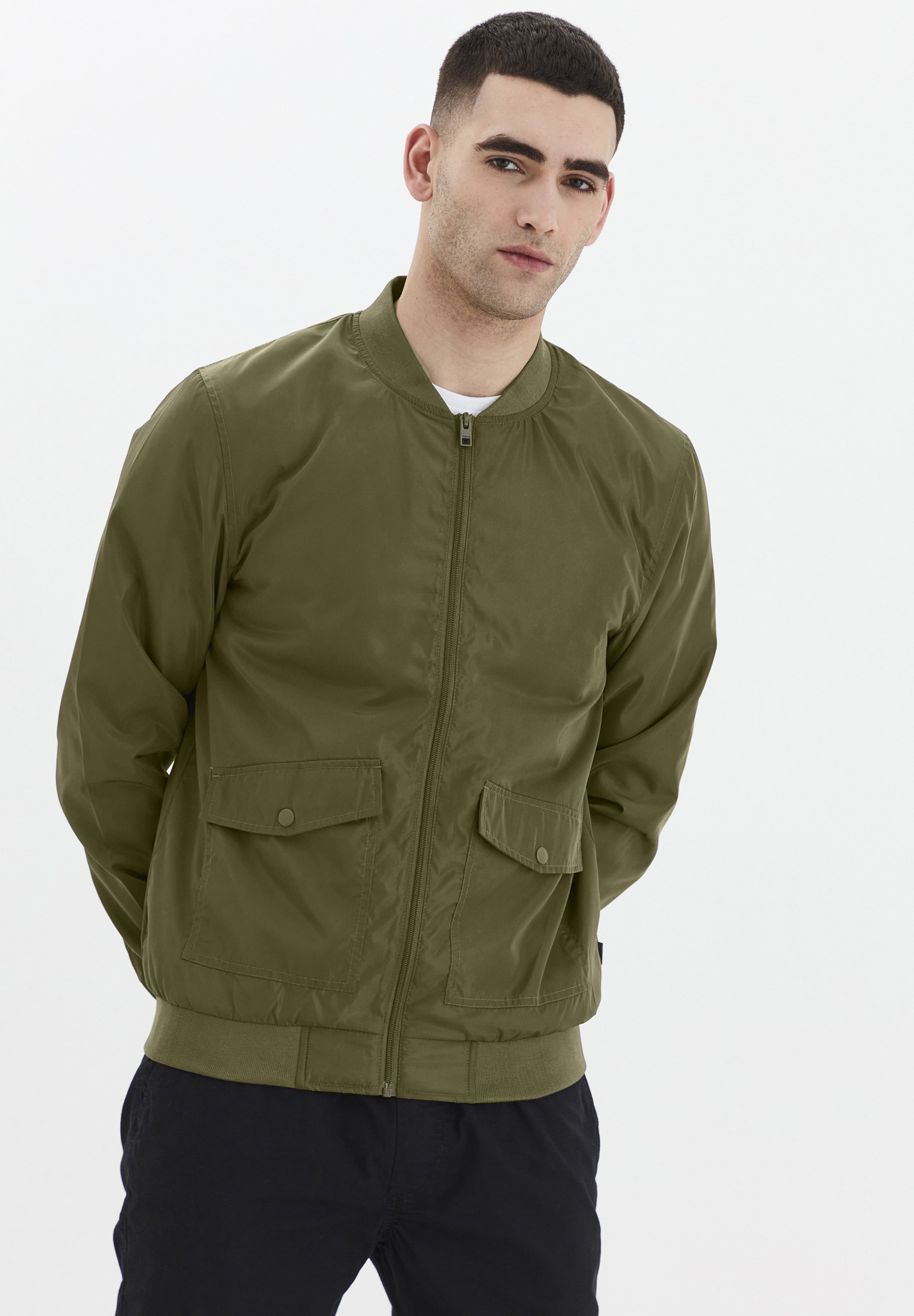 solid bomber jacket