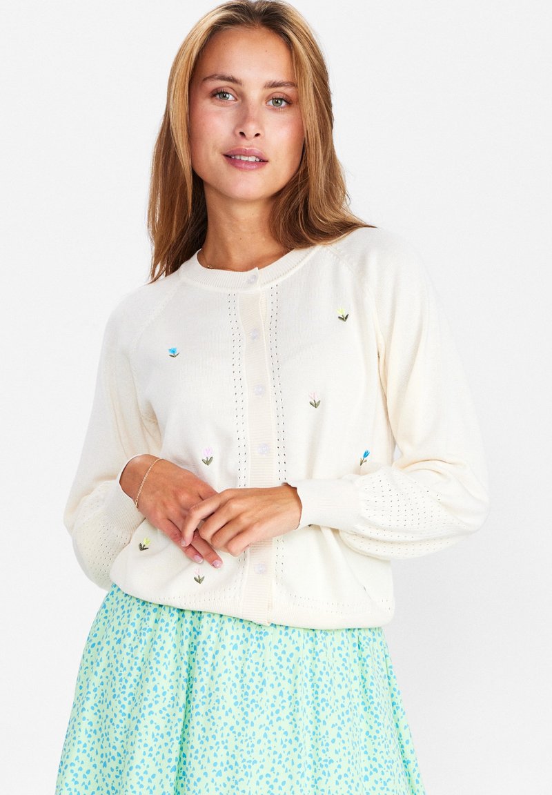 Harriet L S Knit Cardigan Cloud Dancer main image 1