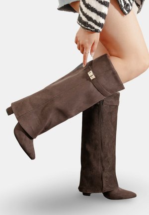 SUSA - Bottes de cowboy / motard - marron