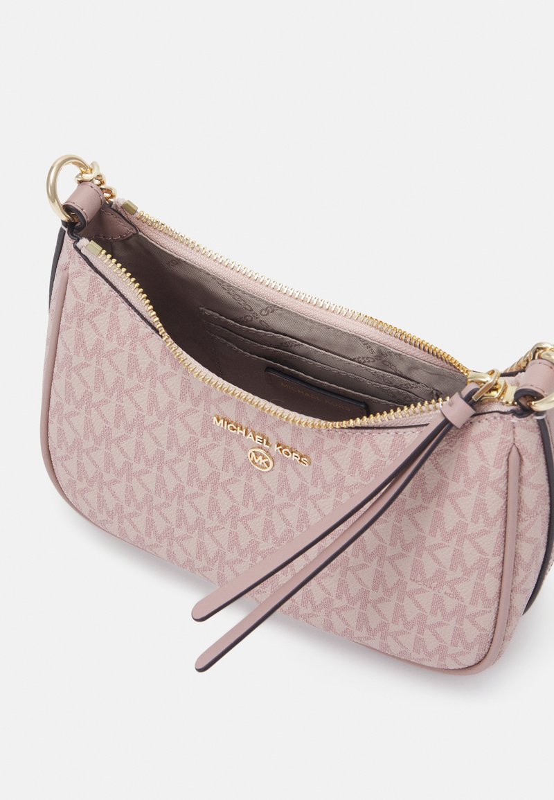 Donna Michael Kors Porta carte di credito Jet Set Travel in pelle Saffiano  metallizzata Ballet