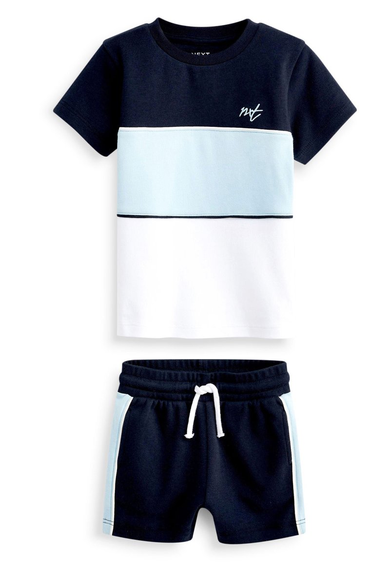 Next - SHORT SLEEVE BLOCK SET - Short - blue and white, Agrandir