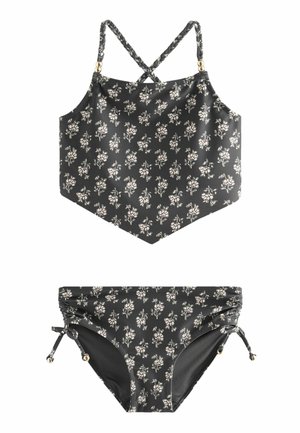 Next REGULAR FIT SET - Bikini - black white woodblock