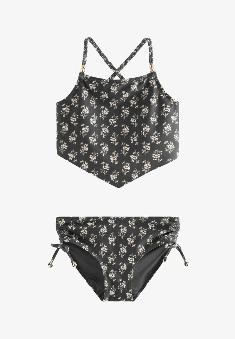 Next REGULAR FIT SET - Bikini - black white woodblock