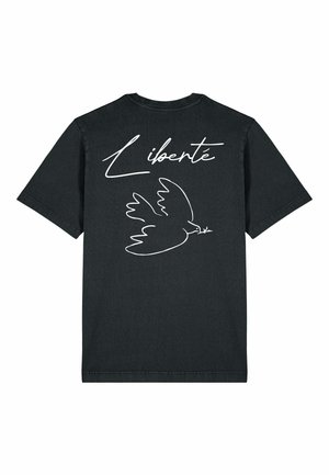 LIBERTE UNISEX HEAVYWEIGHT TEE 25 - Print T-shirt - washed black