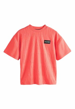 REGULAR FIT TEXTURED  - T-Shirt print - red