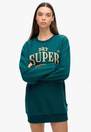 Superdry & Co LUXE LOGO  - Jurk - deep teal