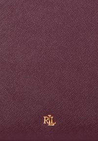 Lauren Ralph Lauren CROSSHATCH LEATHER LARGE HANNA SATCHEL - Ručna torba - pinot noir