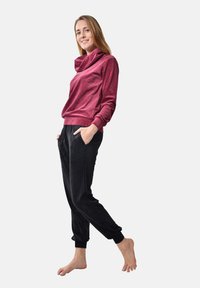 RAIKOU SET - Pyjama set - weinrot schwarz