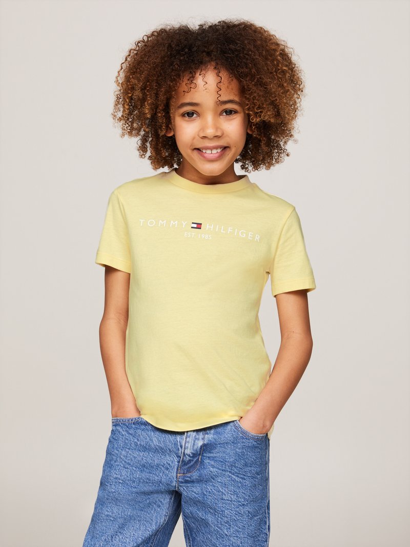 Tommy Hilfiger EXCLUSIVE ESSENTIAL TEE UNISEX - Potiskana majica - lemon zest