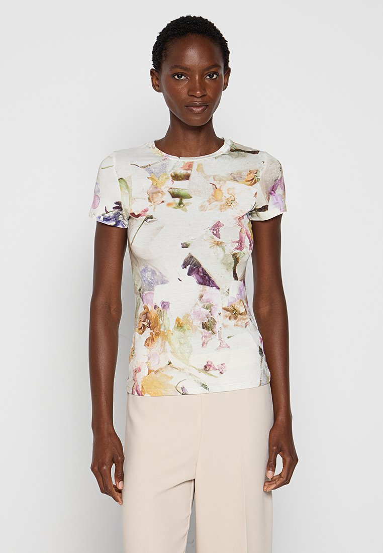 Ted Baker T-shirt print wit denim/whitedenim
