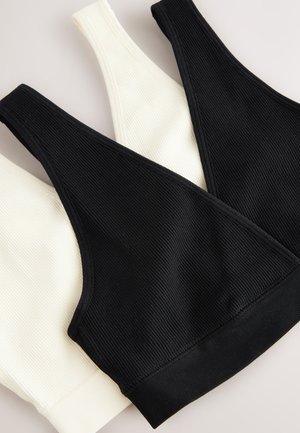 Next REGULAR FIT  2 PACK - Trikotni modrček - black cream