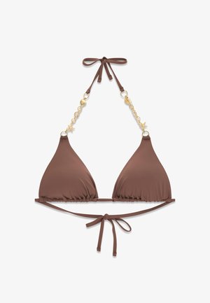 Guess, KETTEN-DREIECK-BIKINI-OBERTEIL - Bikini-Top - braun