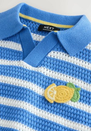 Next REGULAR FIT-SHORT SLEEVE TROPHY NECK - Poloshirts - blue white stripe
