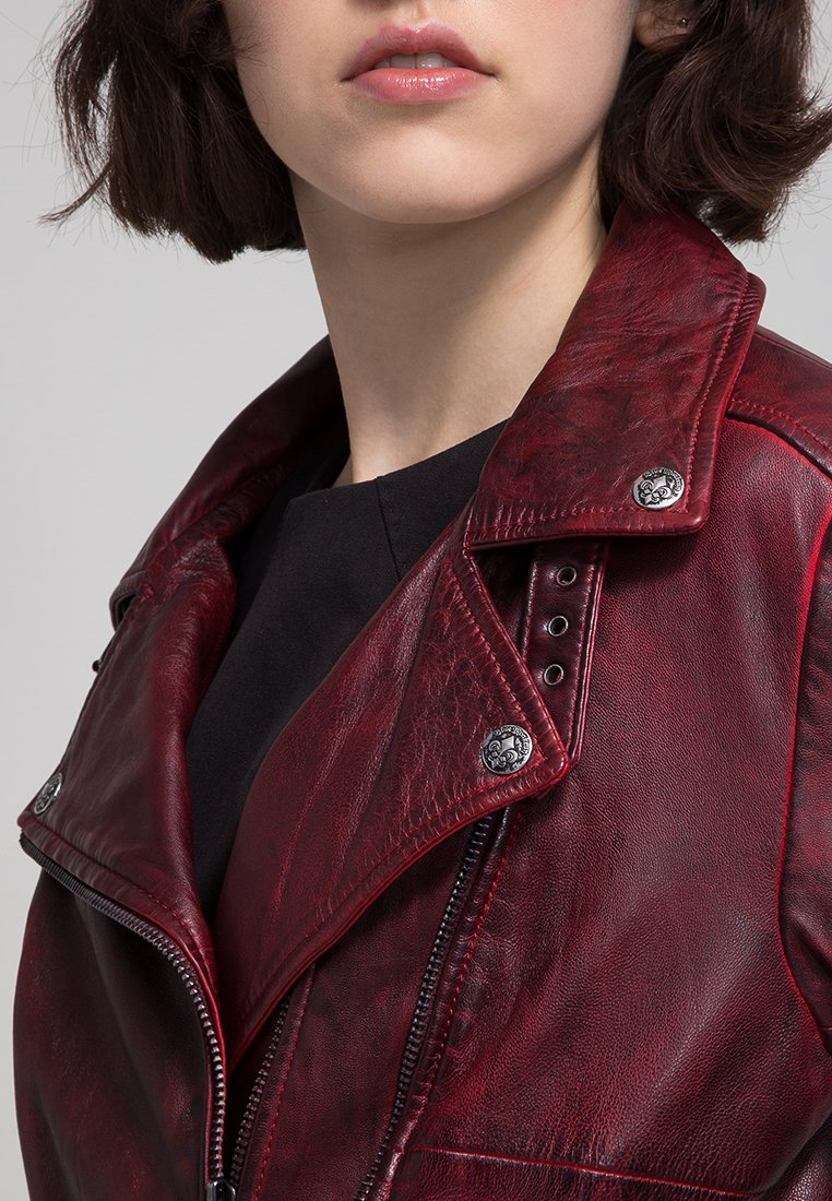 Damen Leichte Jacken | Blue Monkey Lederjacke red/rot - GG37252 Damen Leichte Jacken | Blue Monkey Lederjacke red/rot - GG37252