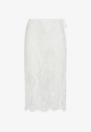 VILA, WICKELROCK VIALIS SPITZEN - Jupe portefeuille - snow white