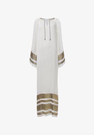 Leem CONTRAST STRIPED - Maxi-jurk - white