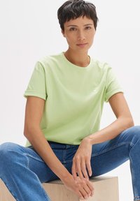 OPUS SERZ HEART DETAIL - T-shirt basic - avocado