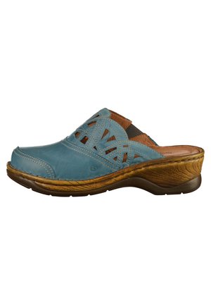 Heeled mules - blue
