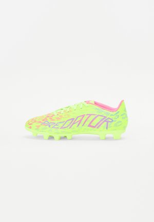 adidas Performance PREDATOR CLUB FIRM/MULTI-GROUND - Fodboldstøvler m/ faste knobber - neon yellow/pink