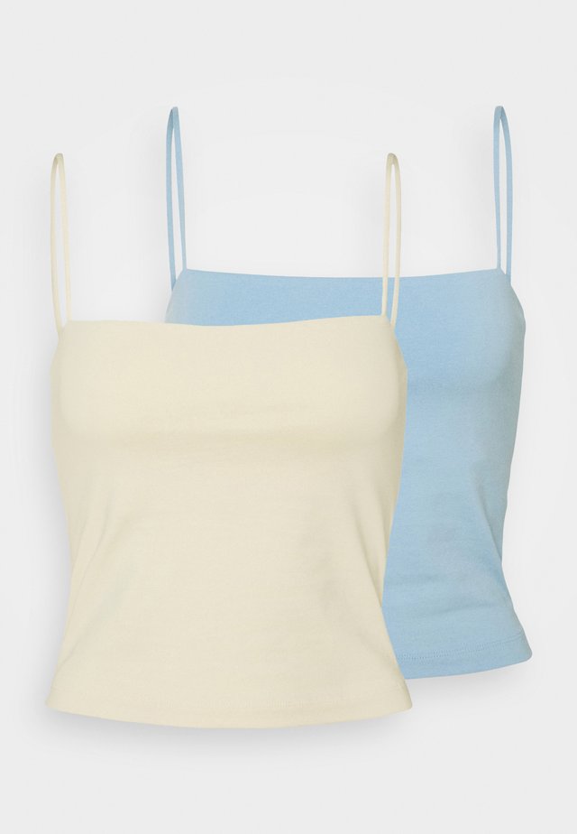 SCARLETT SINGLET 2 PACK - Top - alabaster/blue