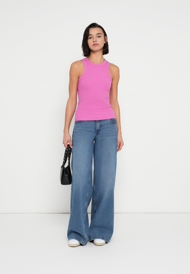 JJXX Top Jxforest STR SL Rib Jrs Noos - Donna, Grigio Melange, Taglia S