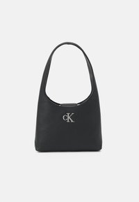 Calvin Klein Jeans - MINIMAL MONOGRAM SHOULDER BAG - Rokassoma - black Miniatūras attēls 1